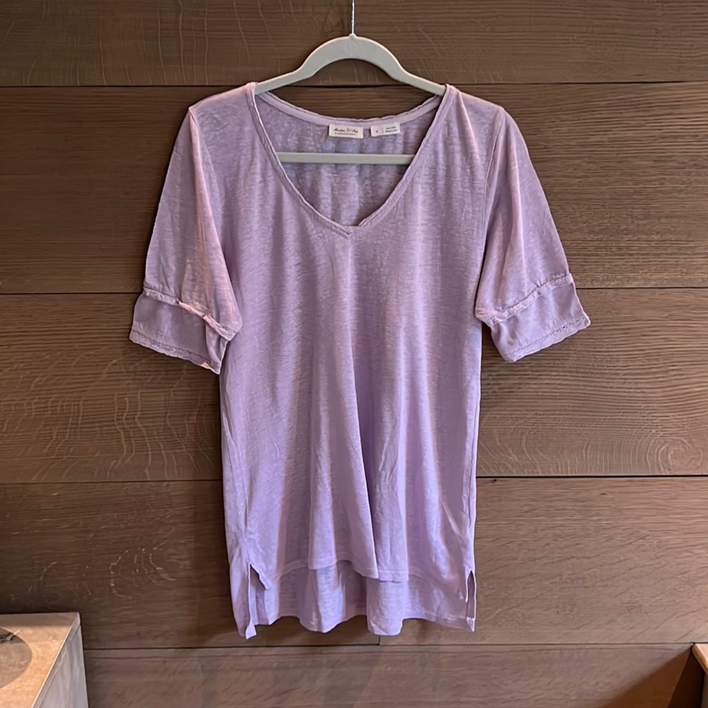 Meadow Rue by Anthropologie - Cotton Linen Blend Top